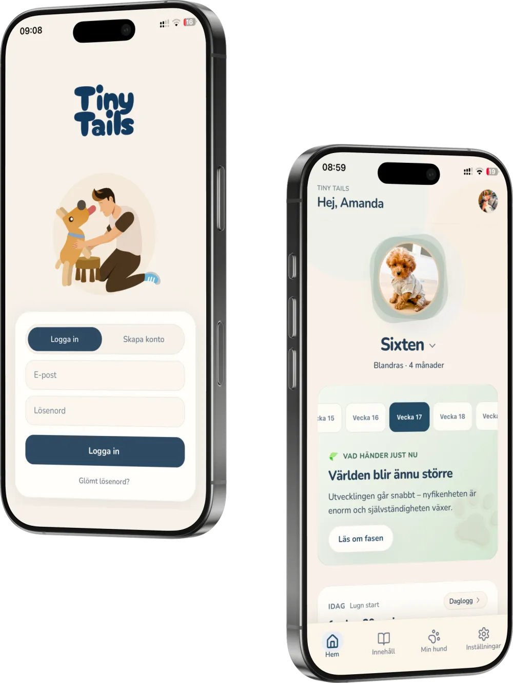 Tiny Tails, en mobilapp byggd av AINE